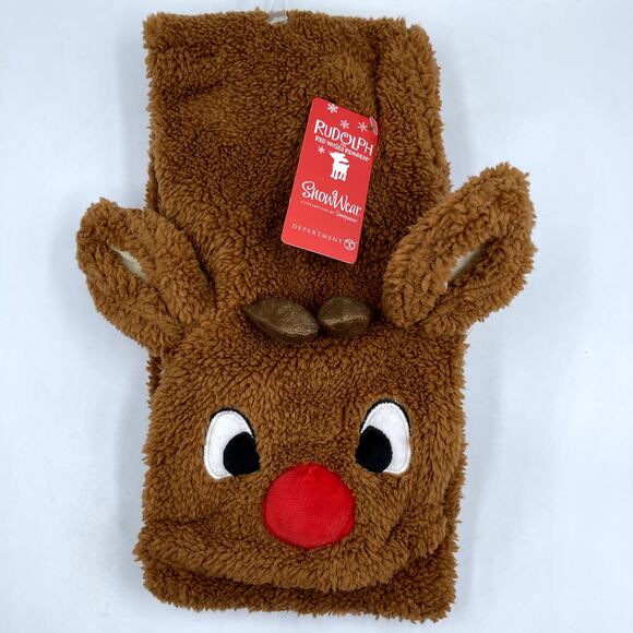 Dept 56 Rudolph Scarf SnowWear Snowpinions Red-Nosed Reindeer NWT - Picture 1 of 5